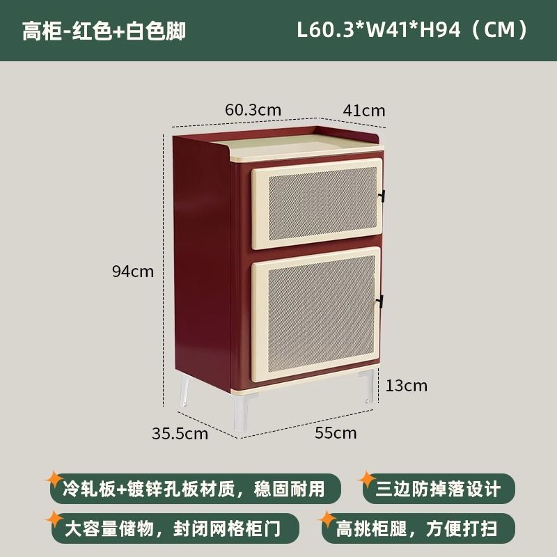 北歐牀頭櫃小戶型簡約現代復古家用客廳收納櫃網紅創意牀邊小櫃子