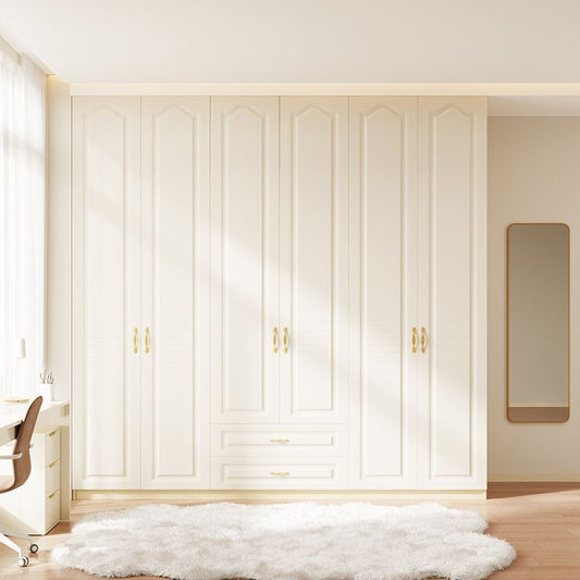 [健優美]定製ENF級實木歐松板衣櫃家用臥室法式一門到頂多層大衣櫥