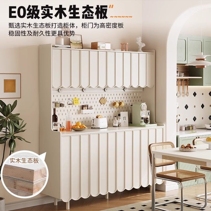 餐边柜靠墙一体储物柜客厅置物柜家用实木橱柜轻奢茶水柜咖啡柜
