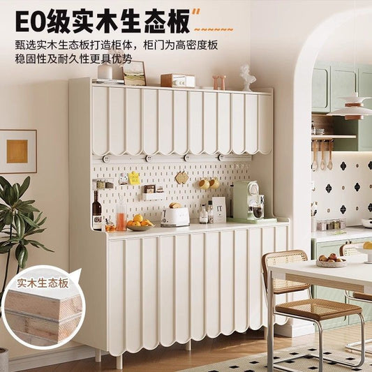 餐边柜靠墙一体储物柜客厅置物柜家用实木橱柜轻奢茶水柜咖啡柜