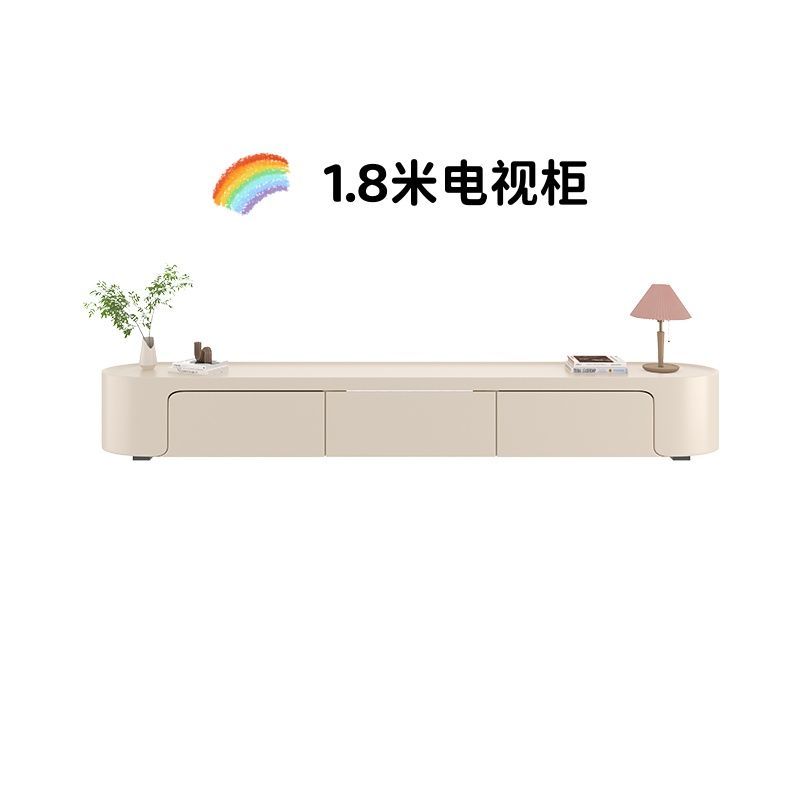 2024年新款网红奶油风落地现代简约小户型家用客厅茶几电视柜组合