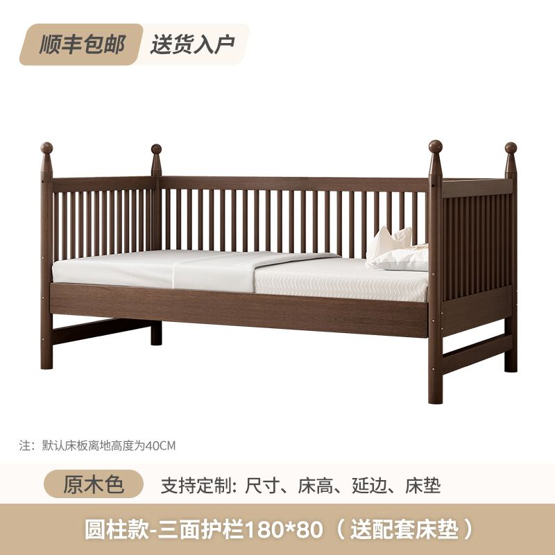 實木兒童拼接牀加寬牀帶護欄定製嬰兒牀男孩女孩單人牀邊拼接大牀