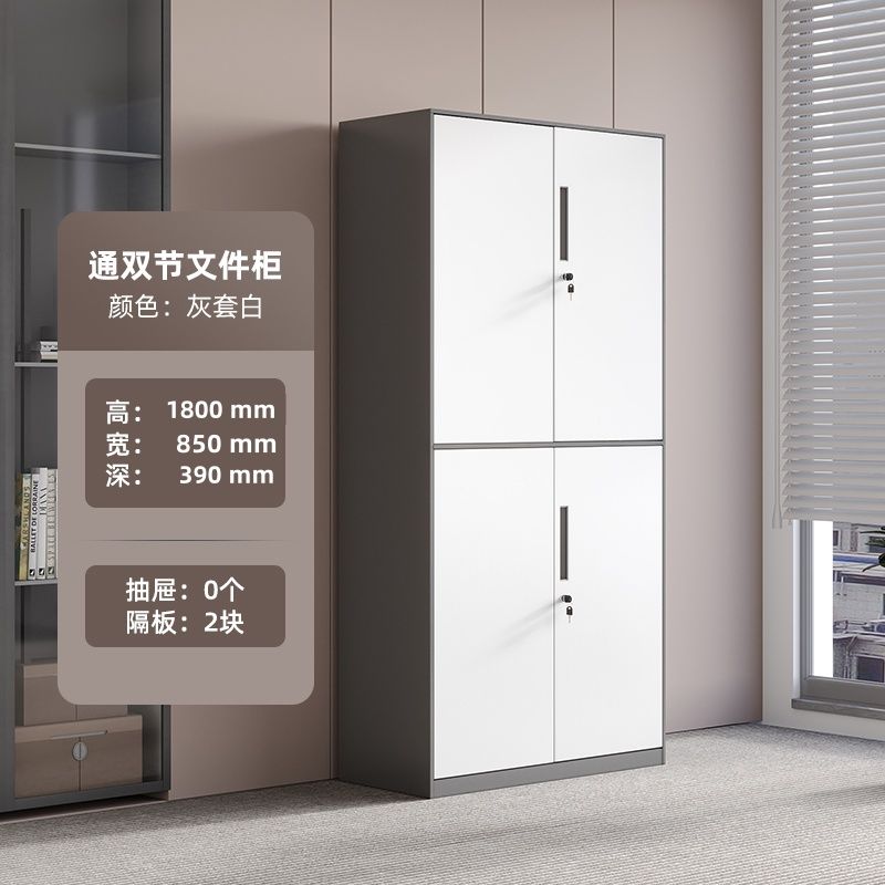 拆装文件柜铁皮柜窄边套色办公柜资料柜会计收纳柜财务凭证柜矮柜
