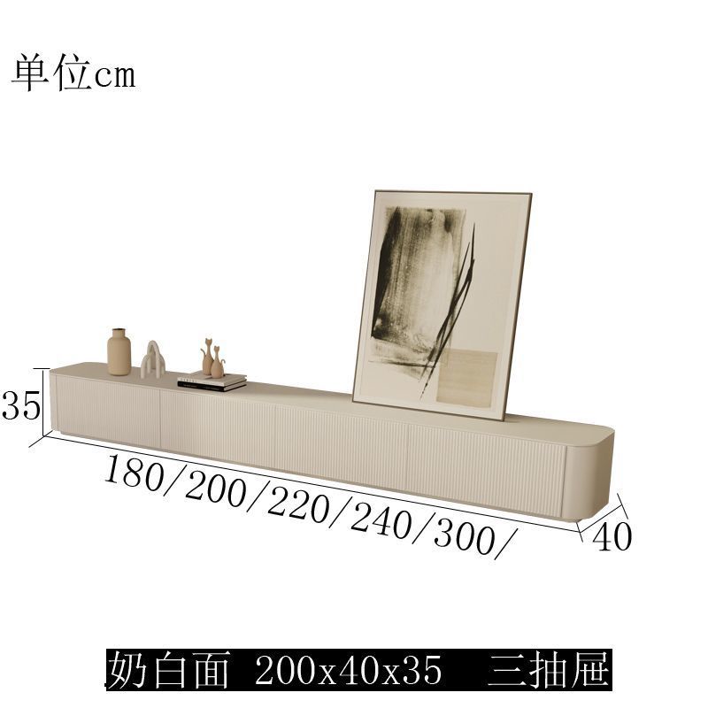 輕奢電視櫃茶几組合現代家用小戶型高款實木客廳白色臥室電視機櫃