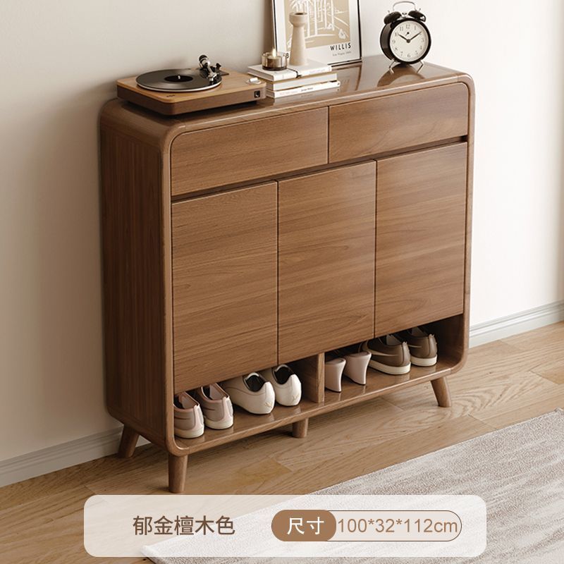 奶油風入戶鞋櫃家用門口進門玄關2025新款收納櫃一體靠牆白色鞋架