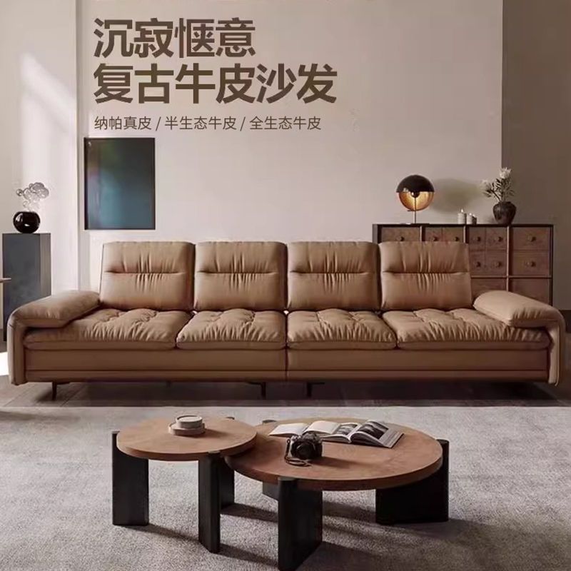 吐司沙发大帆船硅胶皮客厅宽坐深直排可调节靠背黑色网红皮艺沙发