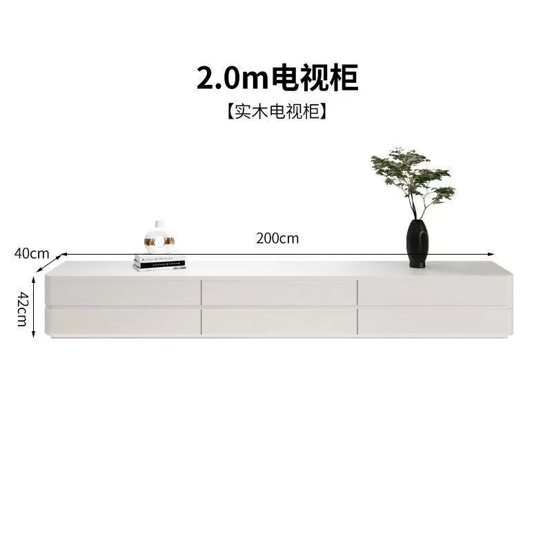 實木雙層電視櫃落地茶几2023新款邊幾組合簡約現代北歐可儲藏收納