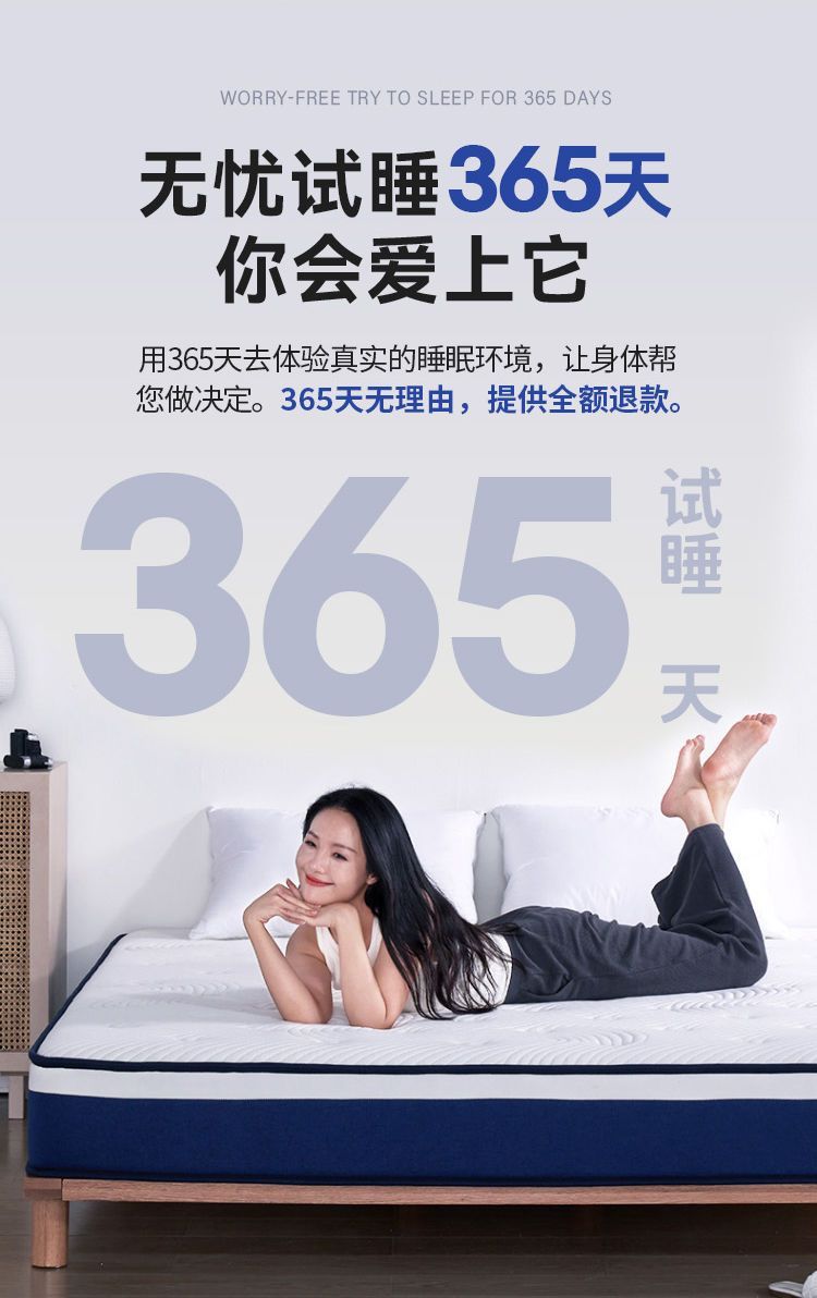 藍色記憶棉盒子牀墊席夢思壓縮家用乳膠獨立彈簧超軟酒店捲包牀墊