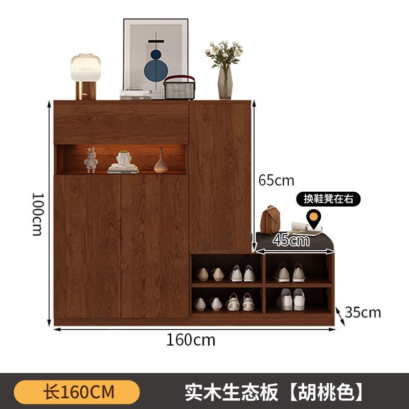定製實木鞋櫃家用門口新款入戶大容量儲物櫃玄關收納陽臺多層鞋架