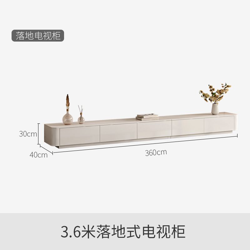 顧家家居奶油風巖板茶几客廳家用小戶型現代簡約落地電視機櫃組合
