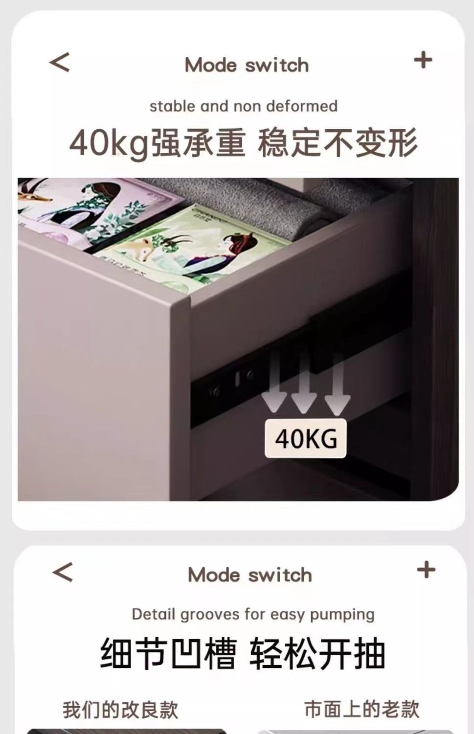 2025熱賣款網紅實木梳妝檯收納櫃一體臥室牀頭輕奢高級感化妝桌