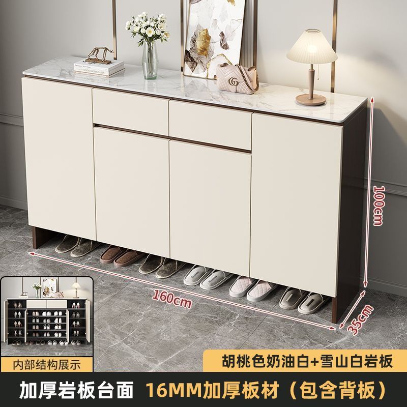 巖板鞋櫃家用16mm加厚背板簡約入戶收納大容量儲物櫃客廳靠牆玄關