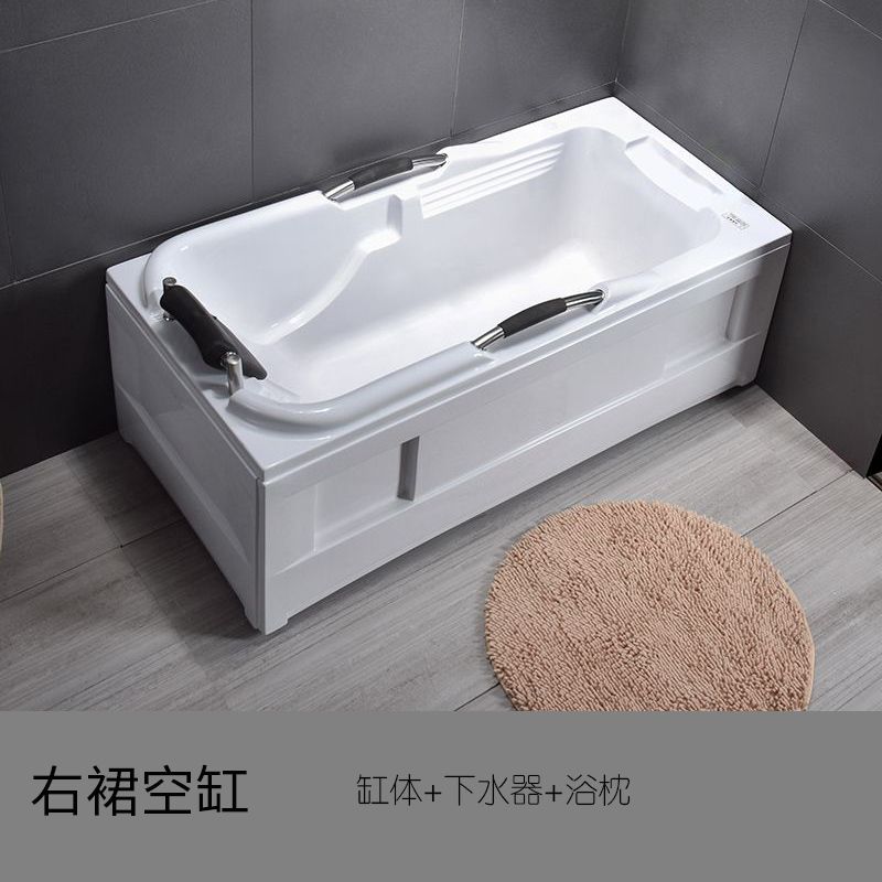 智能冲浪按摩浴缸亚克力家用小户型浴池迷你成人恒温单人浴盆方形