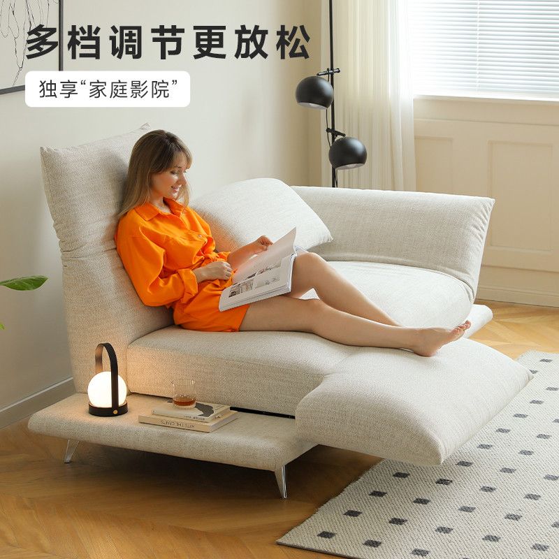 多功能沙发现代简约变形旋转靠背小户型灵动岛直排布艺沙发