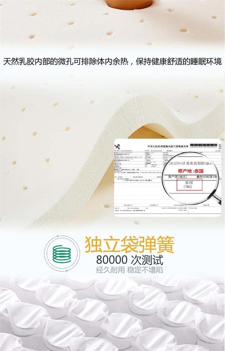 家用加厚超軟天然乳膠軟硬兩用雙人大牀學生壓縮捲包獨立彈簧牀墊