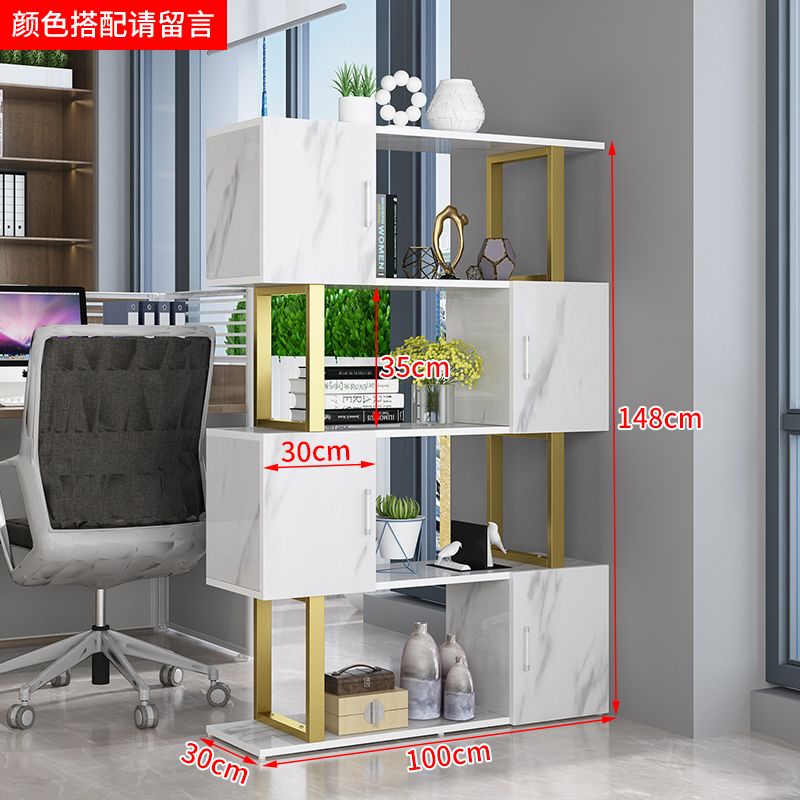 新款隔断柜办公室书架组合置物架书柜简约落地客厅隔断玄关展示架