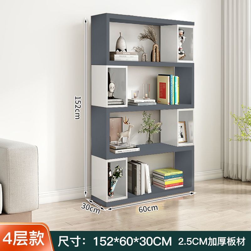 多层置物架创意客厅家用办公书柜落地简约书架自由组合隔断展示柜