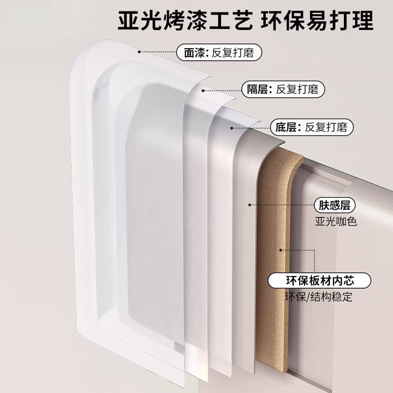 意式八斗柜法式极简床尾收纳柜现代简约客厅五六斗边柜实木抽屉