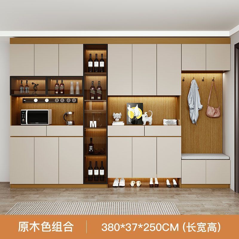 進門鞋櫃玄關櫃一體靠牆輕奢餐邊櫃家用入戶門廳櫃收納櫃