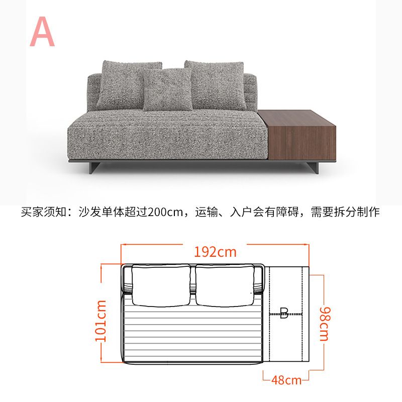 新款意式輕奢布藝沙發u型現代簡約別墅客廳轉角棉麻極簡組合沙發