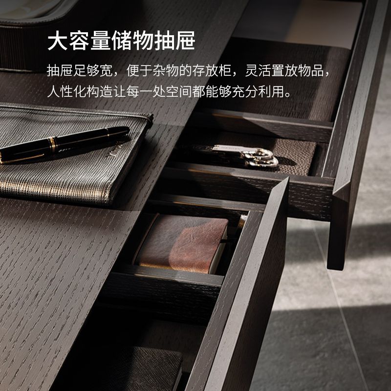意式極簡書桌書房實木設計師輕奢簡約現代家用客廳大長工作臺辦公