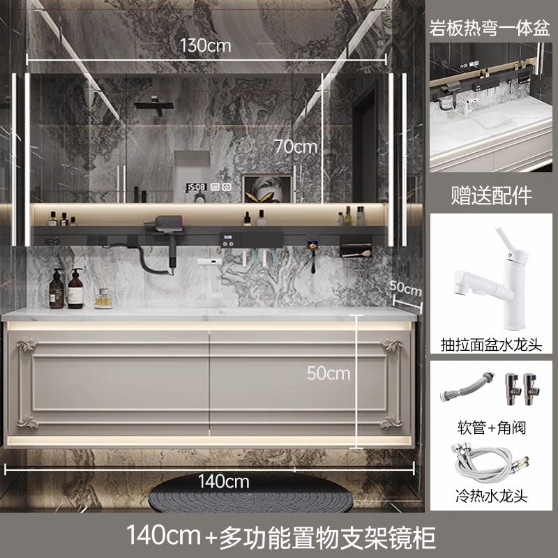 美式衛生間歐式洗臉盆1.8雙人牀現代簡約浴室櫃主臥洗漱組合