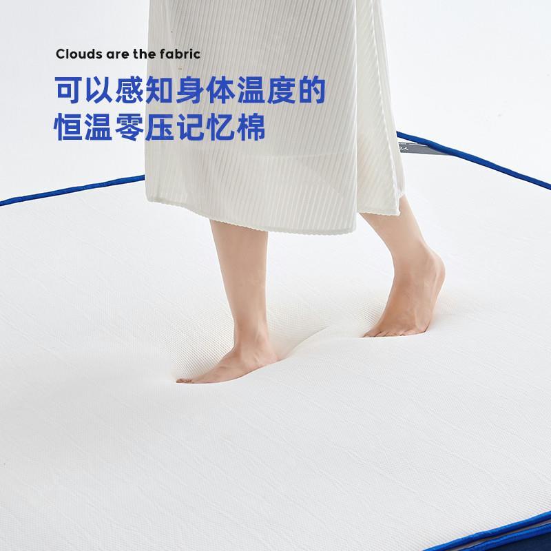藍色記憶棉乳膠牀墊捲包壓縮盒子家用軟硬20厚席夢思獨立彈簧酒店