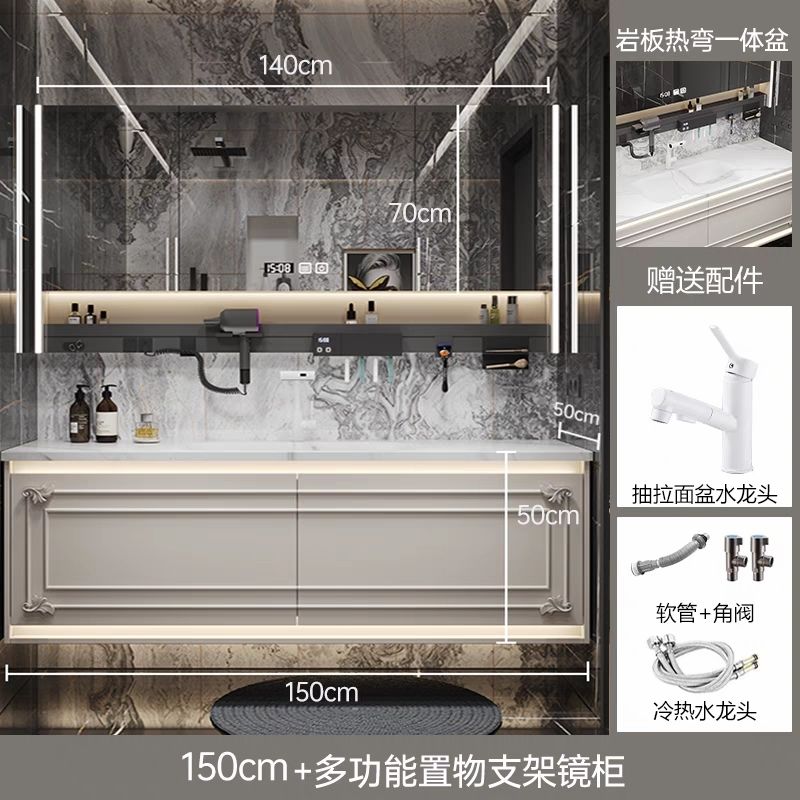 美式衛生間歐式洗臉盆1.8雙人牀現代簡約浴室櫃主臥洗漱組合