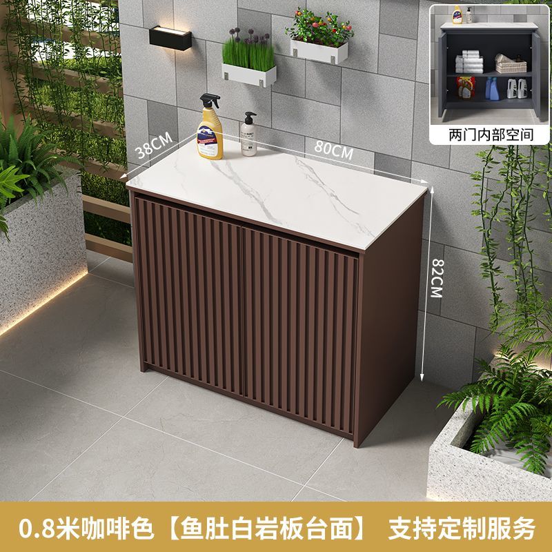 戶外儲物櫃大容量鋁合金防曬防水收納櫃室外花園門口鞋櫃簡約置物【15天內發貨】