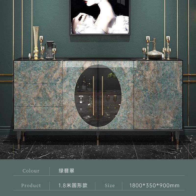 意式輕奢極簡餐邊櫃客廳靠牆玄關儲物櫃現代高檔家用茶水櫃子定製