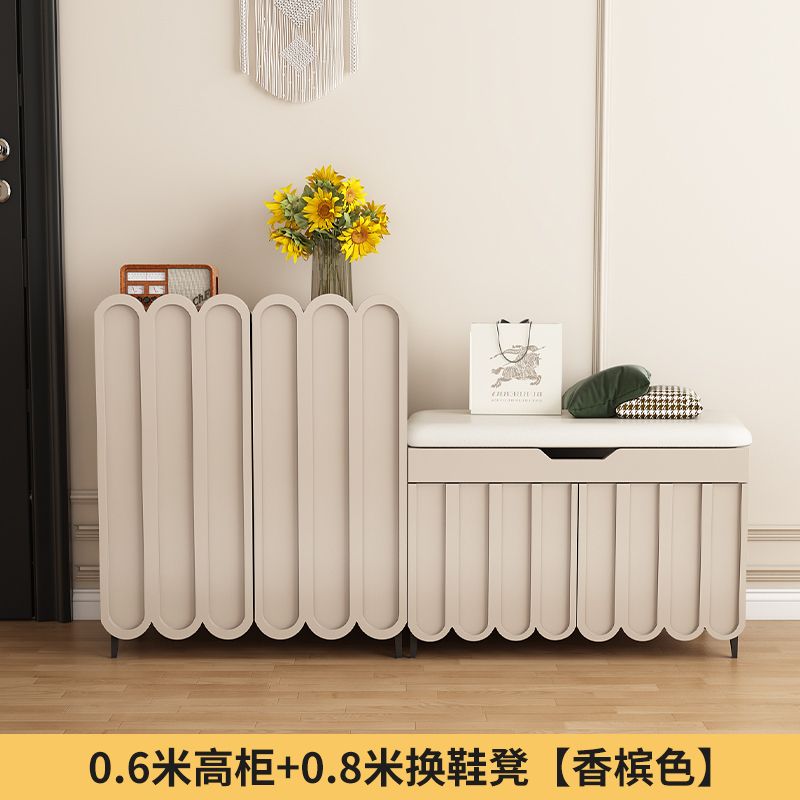 美式時尚入門換鞋凳家用可坐軟包鞋櫃多功能坐凳儲物一體穿鞋凳【5天內發貨】