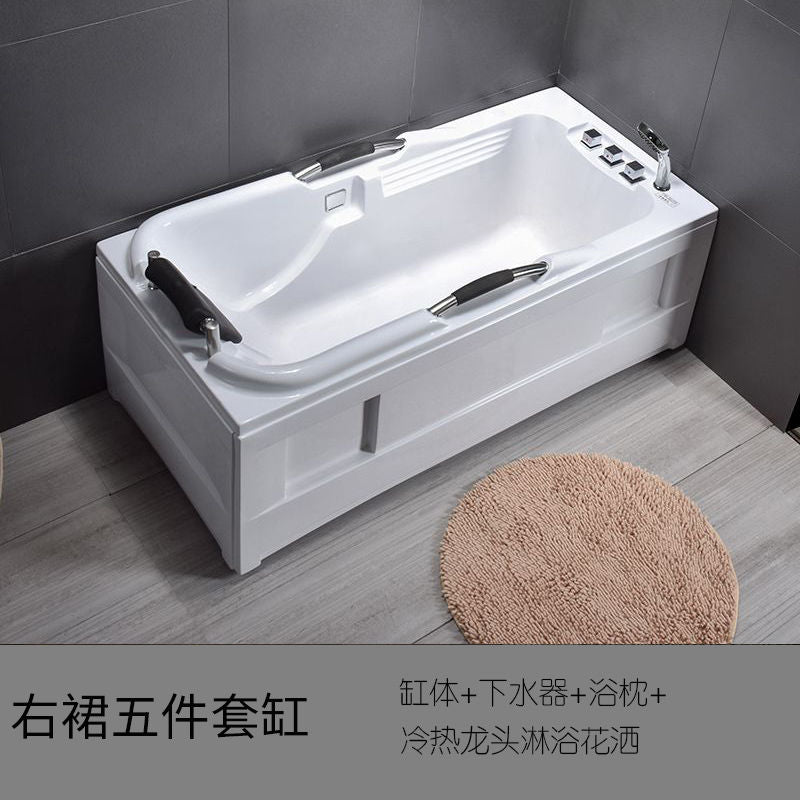 智能冲浪按摩浴缸亚克力家用小户型浴池迷你成人恒温单人浴盆方形