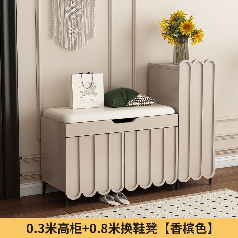 美式時尚入門換鞋凳家用可坐軟包鞋櫃多功能坐凳儲物一體穿鞋凳【5天內發貨】