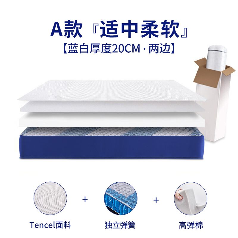 捲包牀墊棉彈簧乳膠軟墊家用壓縮五酒店席夢思牀墊