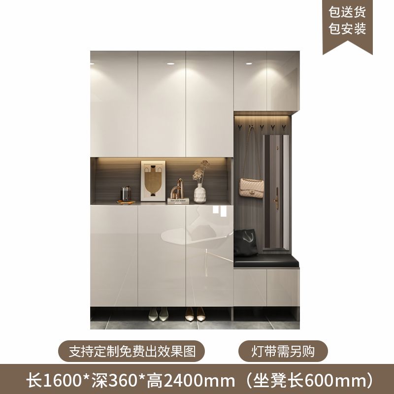 定製入戶玄關鞋櫃家用門口新款輕奢客廳隔斷櫃大容量多層儲物櫃