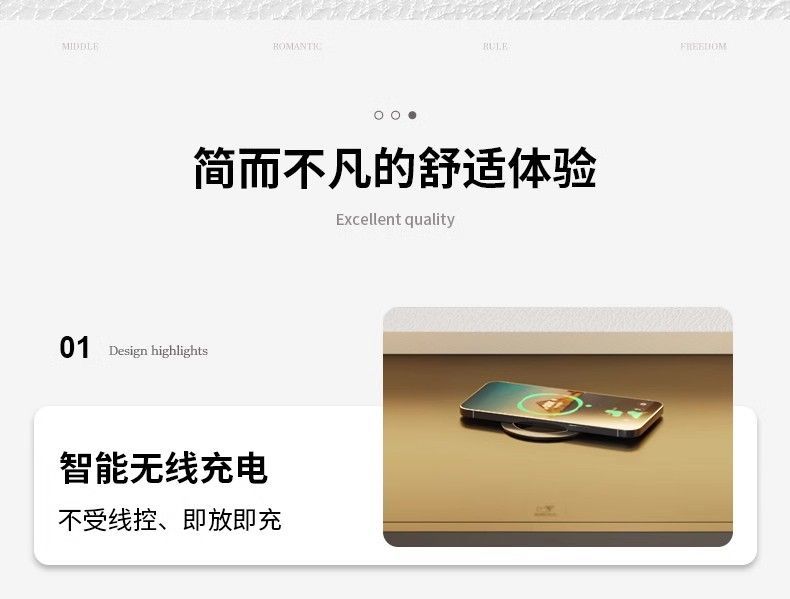 多功能牀頭櫃臥室家用小型牀邊櫃帶感應燈智能無線充電迷你儲物櫃