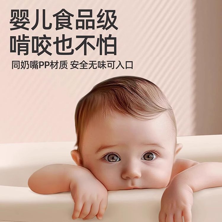 孕森嬰兒洗澡盆加厚寶寶可坐躺浴盆智能感溫新生兒童摺疊泡澡盆子