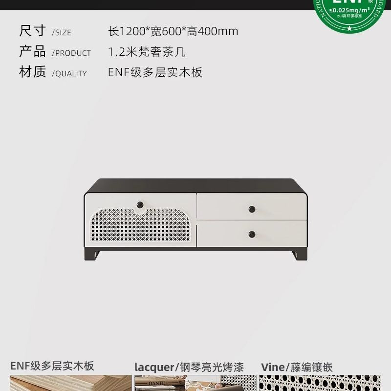 意式輕奢電視櫃客廳家用2025新款現代簡約實木烤漆茶几電視組合櫃