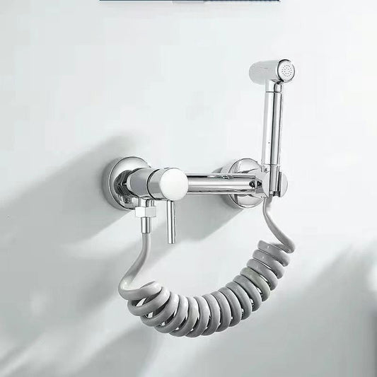 馬桶沖洗噴槍全銅混水閥帶婦洗噴頭冷熱水龍頭家用花灑黑色全套