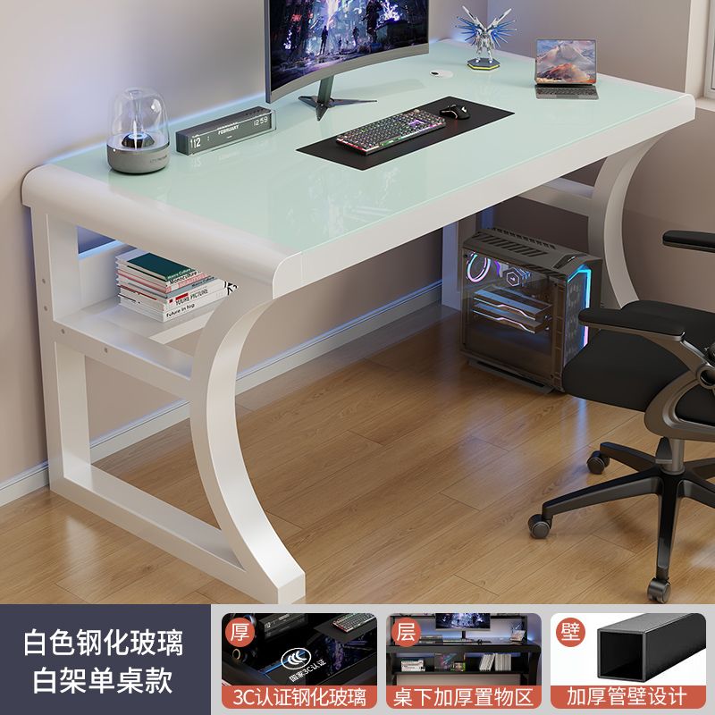 台式电脑桌书桌书架一体卧室家用学生组合写字洞洞学习桌子电脑桌