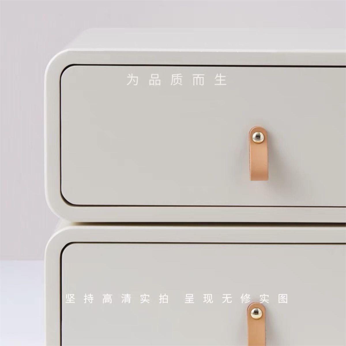 LZ現代奶油風簡約實木牀邊櫃收納臥室旋轉法式輕奢牀頭櫃