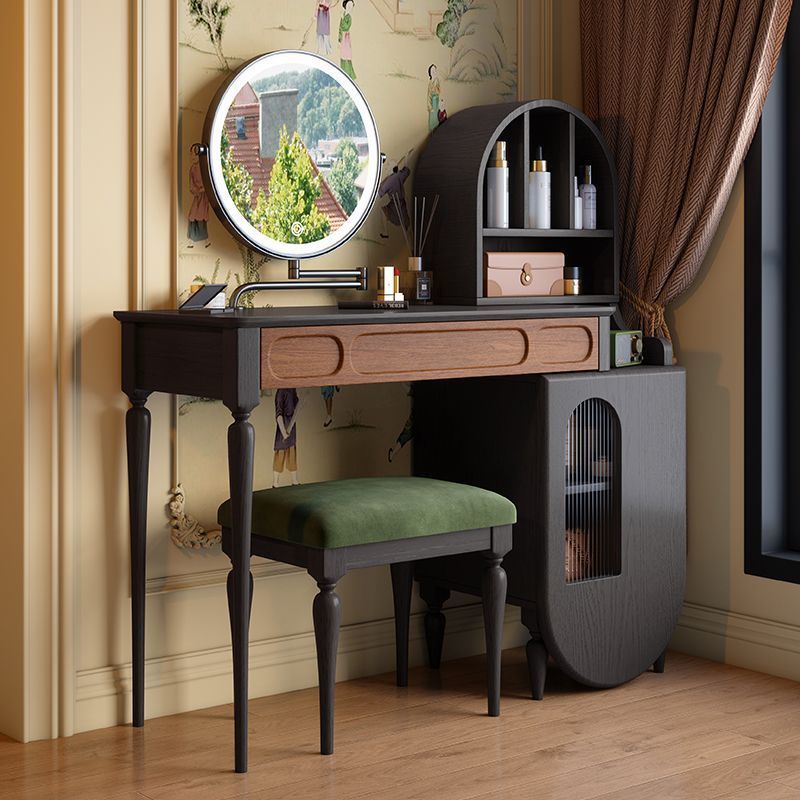 法式梳妝檯現代簡約臥室法式復古風梳妝檯復古收納化妝臺網紅妝臺