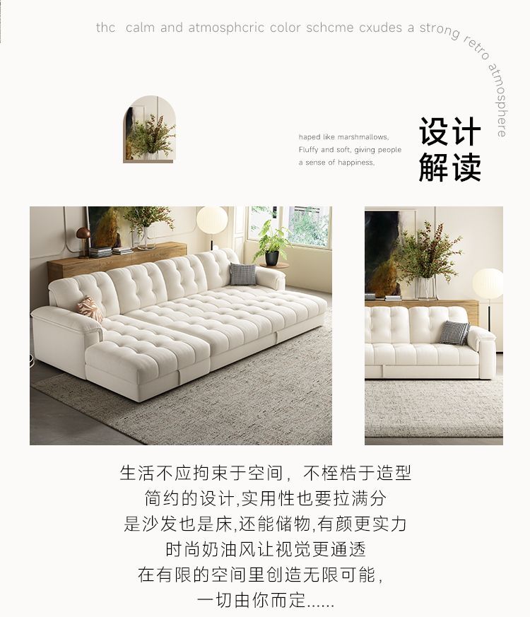 [壹曲]雪尼爾面料沙發牀貴妃可儲物多功能兩用小戶型多功能沙發牀