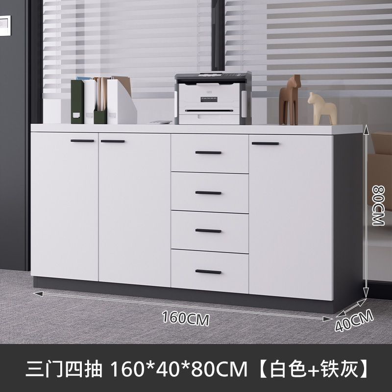 办公室文件柜木质打印机底座落地置物柜储物收纳柜档案资料柜矮柜