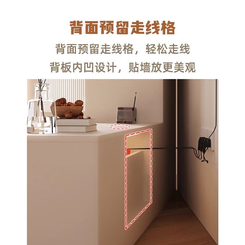 伊阳实木电视柜简约客厅家用收纳储物柜一体组合落地电视背景墙柜