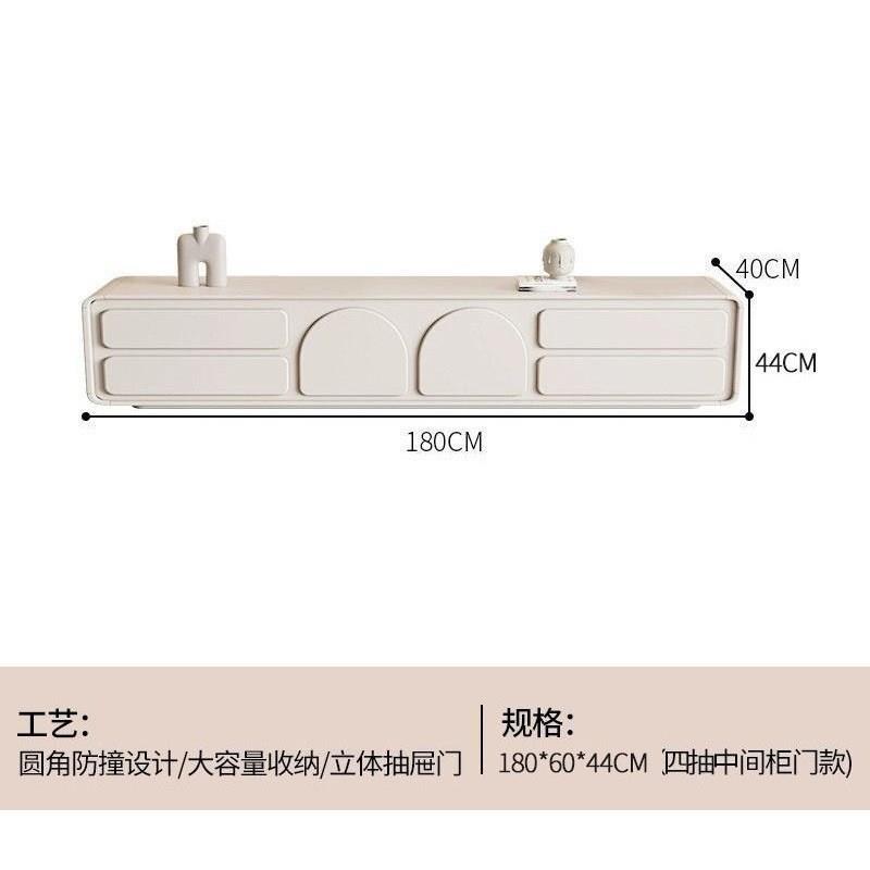 #電視櫃茶几組合油風實木生態板客廳極簡M家用小戶型法式電視機