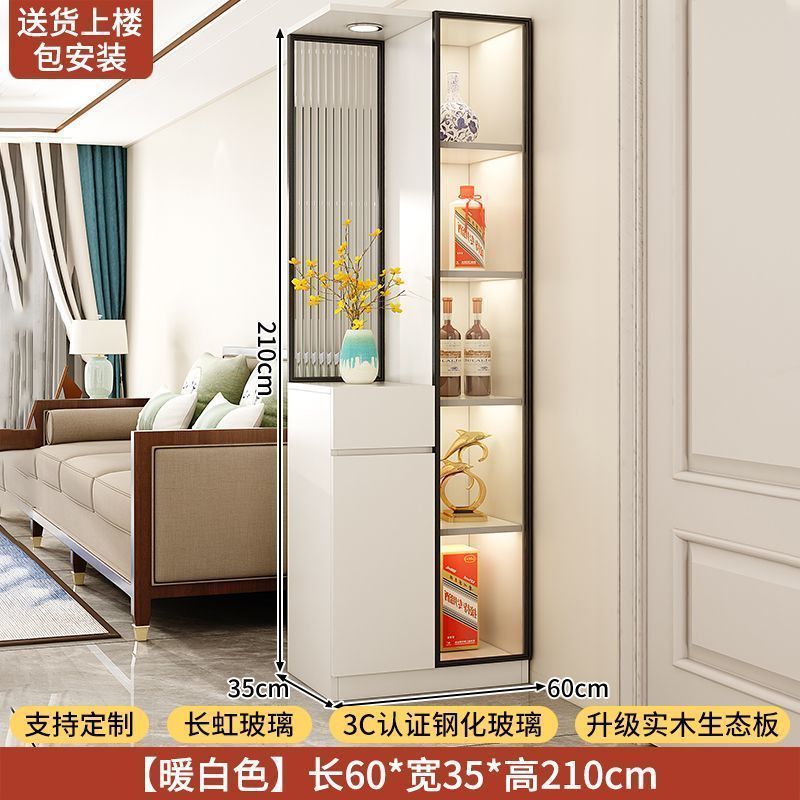 實木入戶玄關櫃鞋櫃一體客廳隔斷屏風櫃正對門儲物門廳櫃中古定製
