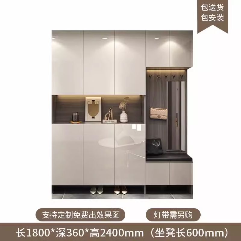 定製入戶玄關鞋櫃家用門口新款輕奢客廳隔斷櫃大容量多層儲物櫃