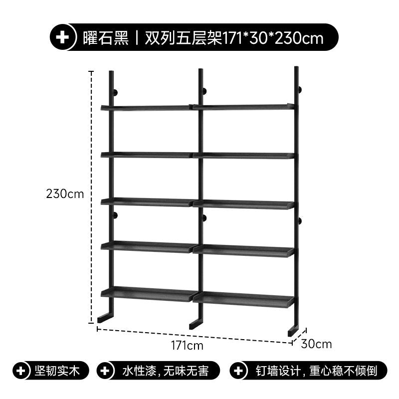 实木展示柜书架一体靠墙办公家用2024高端落地款文件柜分层置物架