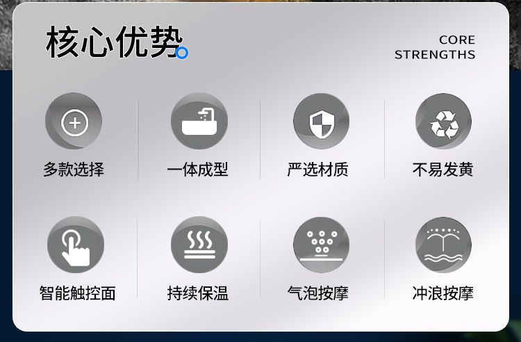佛山浴缸小戶型日式洗澡家用恆溫深泡浴盆家用衝浪按摩恆溫加熱